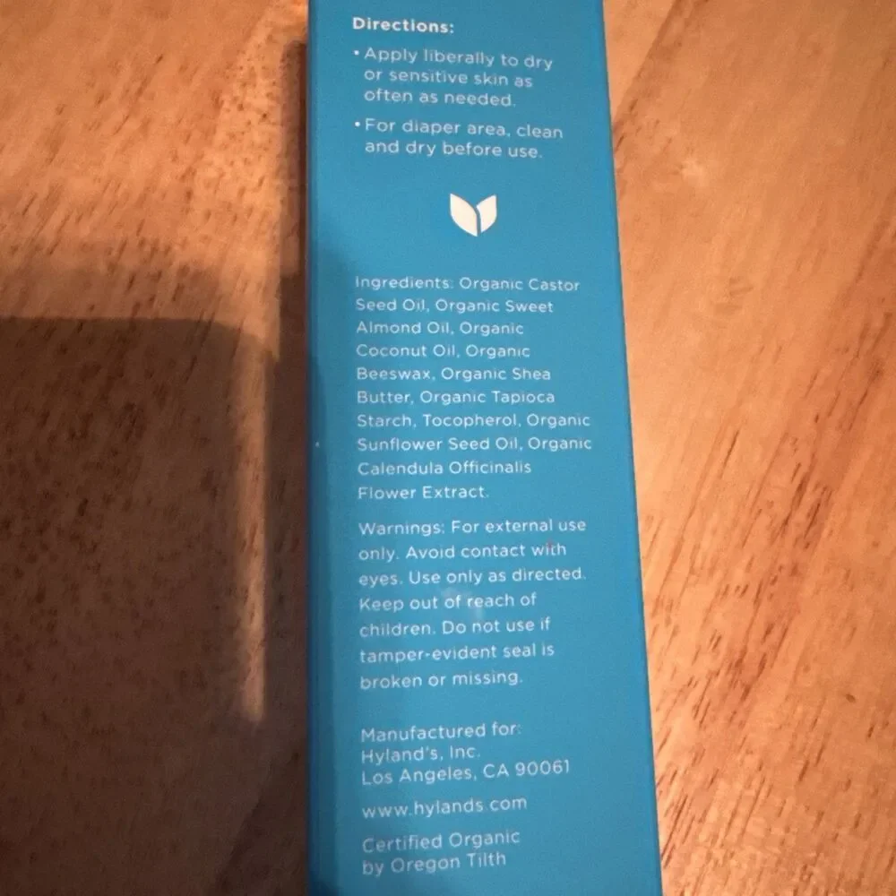 Hyland's Baby Organic All Purpose Balm Nourish Sensitive Skin 4oz READ